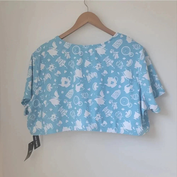 Hot Topic Disney Alice In Wonderland Collar‎ Swim Top Size 5x - Picture 3 of 6